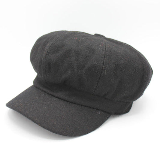 Women's Winter Wool Solid Color Caps