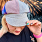 Women's EST 1776 Patchwork Newsboy Cap Hales Speed Shop X FunkyBrims Collab (with pin)