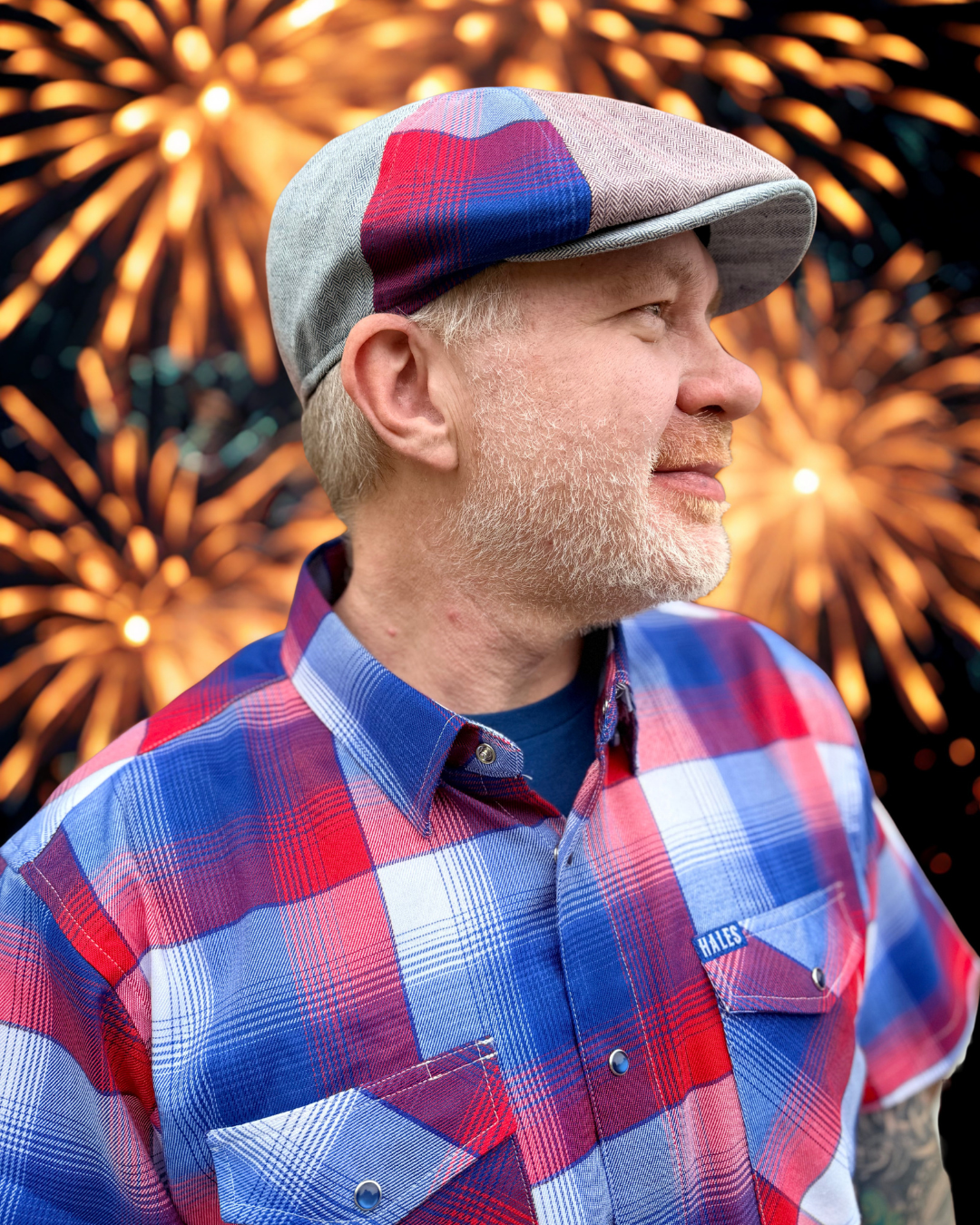 EST 1776 Patchwork Newsboy Hales Speed Shop X FunkyBrims Collab (with pin)