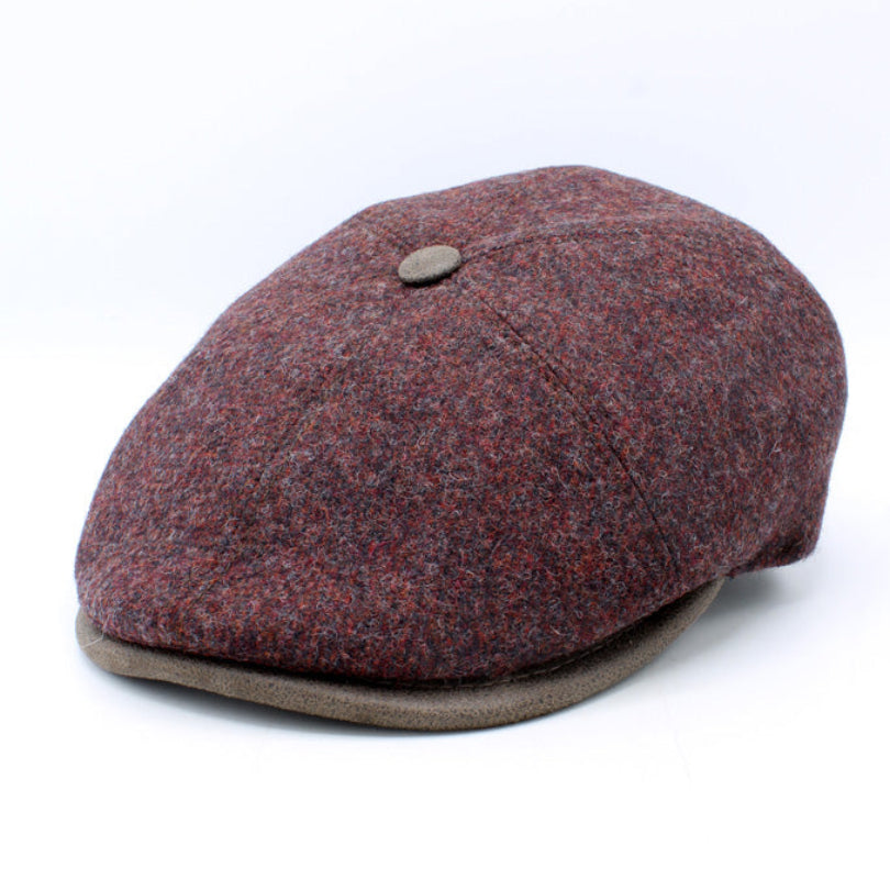 The "Regent - Burgundy Smoke" Newsboy Cap by Hologramme Paris