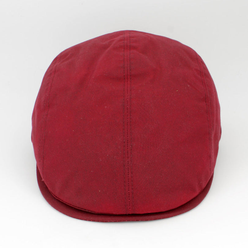 The Waterproof Waxed Cotton Pub Cap – Red by Hologramme Paris