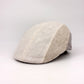 Italian Linen Duckbill Pub Cap in Natural and Tan colors.