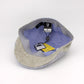 Blue Duckbill Pub Cap in blue linens at FunkyBrims.