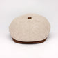 The LinenShelby Sand Beige Newsboy Cap by Hologramme Paris