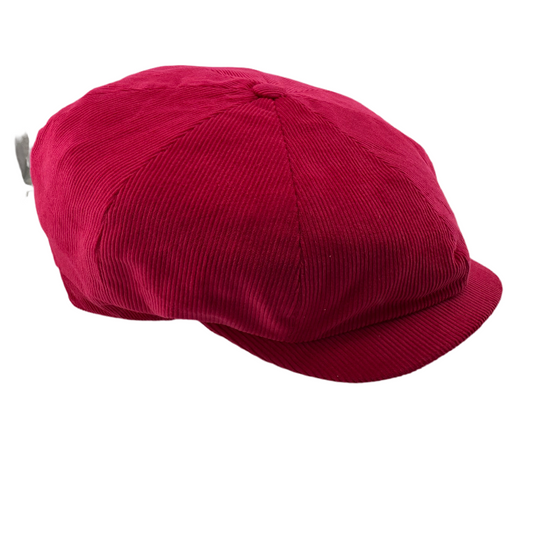 Royal Crown Edition Needlecord "Brooklyn" Newsboy - Deep Pink by Laird Hatters