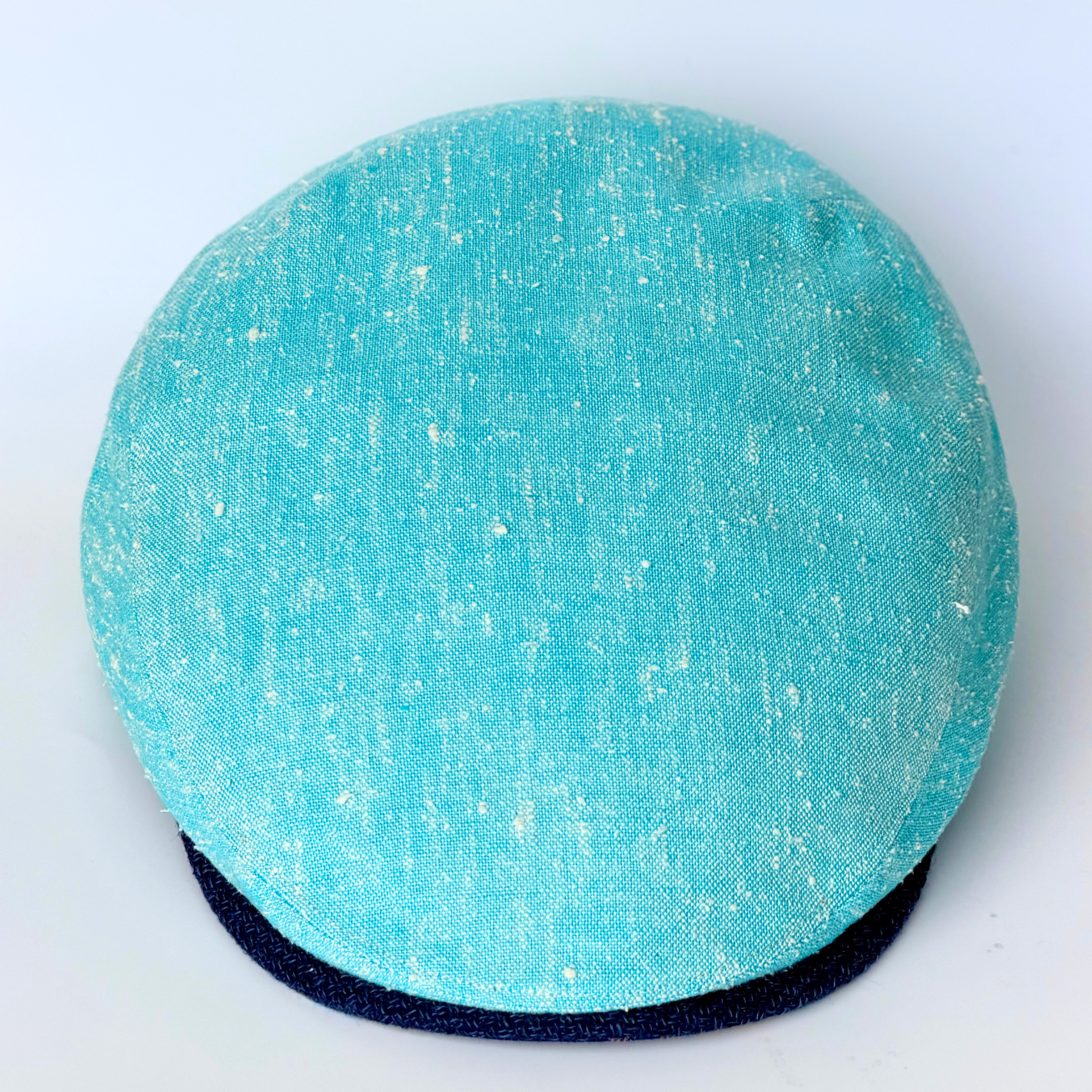 Oasis Mint Green Linen Flat Cap -  Hales Speed Shop X FunkyBrims Collab (with pin)