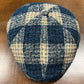 Alfonso D'Este Striking Blue/Turquoise and Beige Kent Newsboy Cap 35530