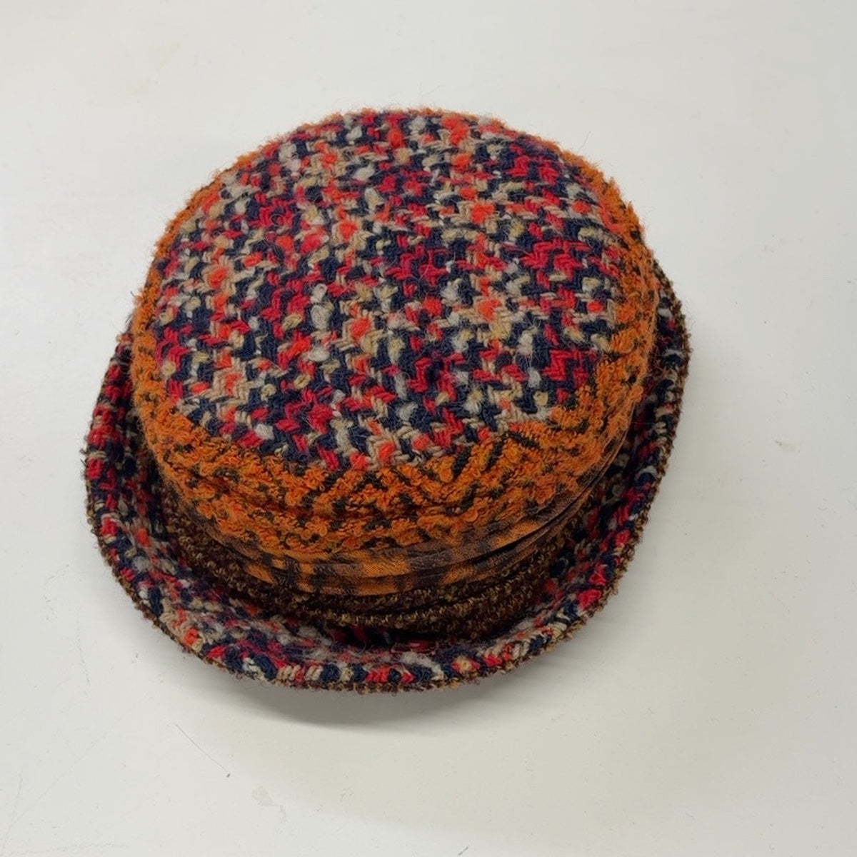 Alfonso D'Este Nanni patchwork bucket hat 35969 with multicolor woven crown and brim