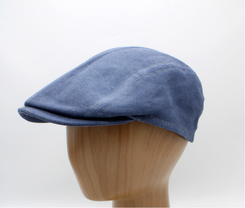 The "Endure" - Denim Blue Flat Cap by Hologramme Paris