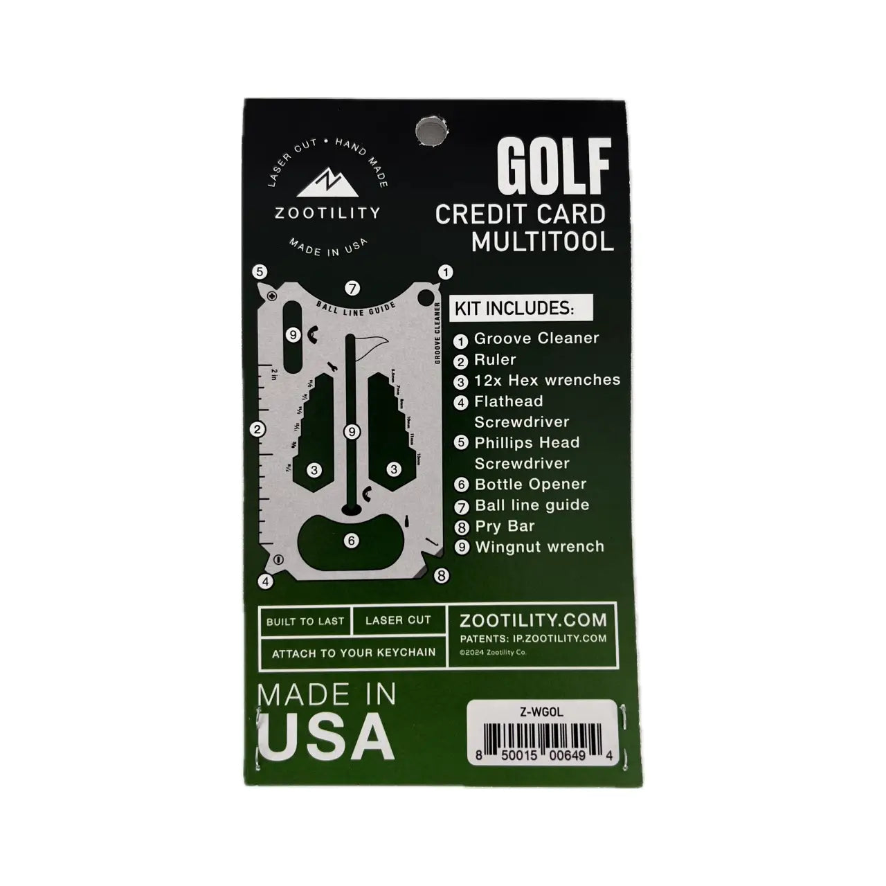 Golf 20-in-1 Credit Card Multi-Tool