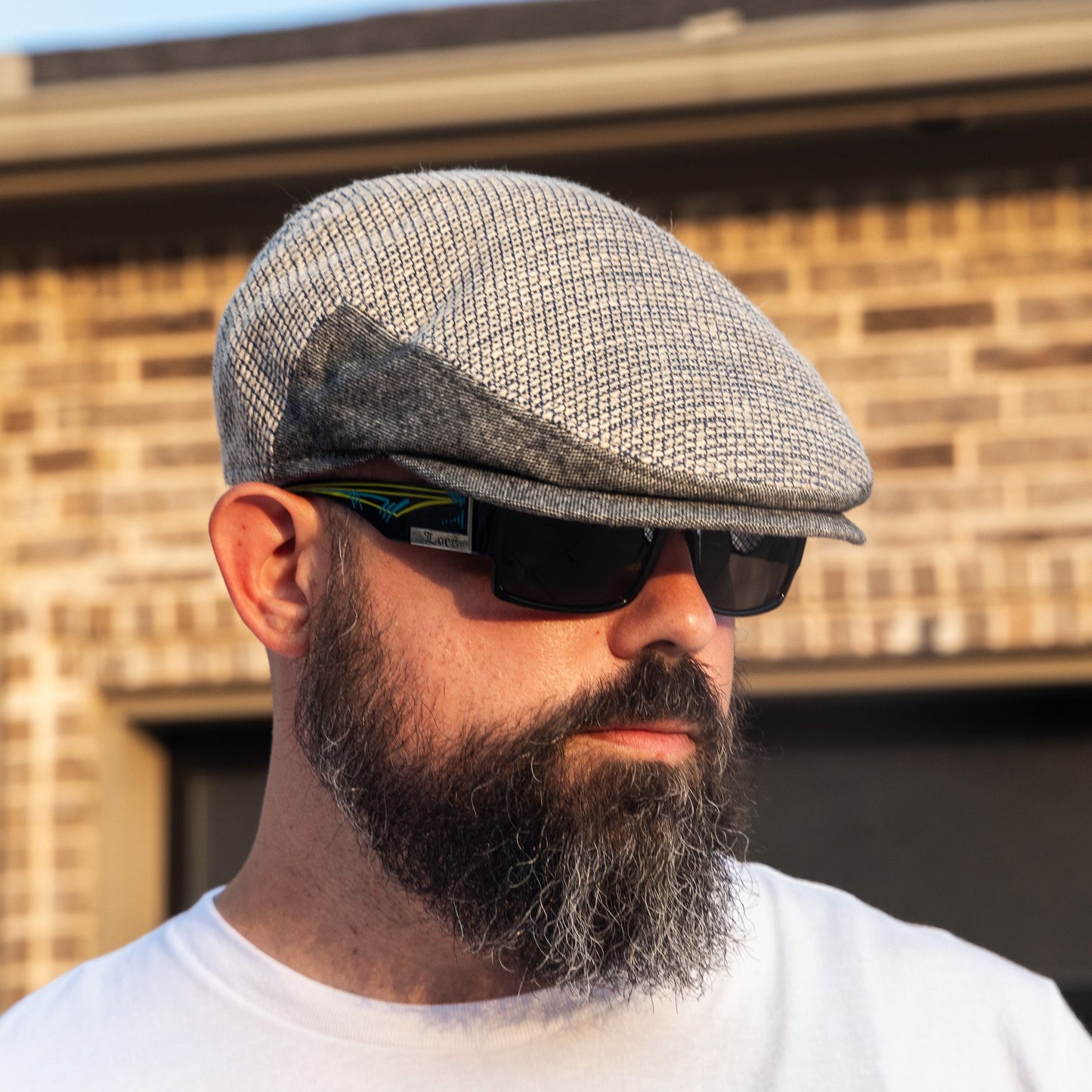 La Catrina Hemp Flat Cap -  Hales Speed Shop X FunkyBrims Collab (with pin)