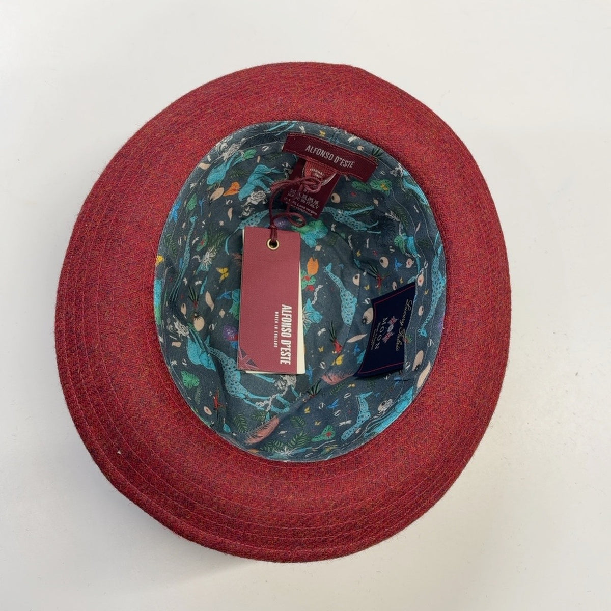 Michael 41922 interior with colorful bird print lining