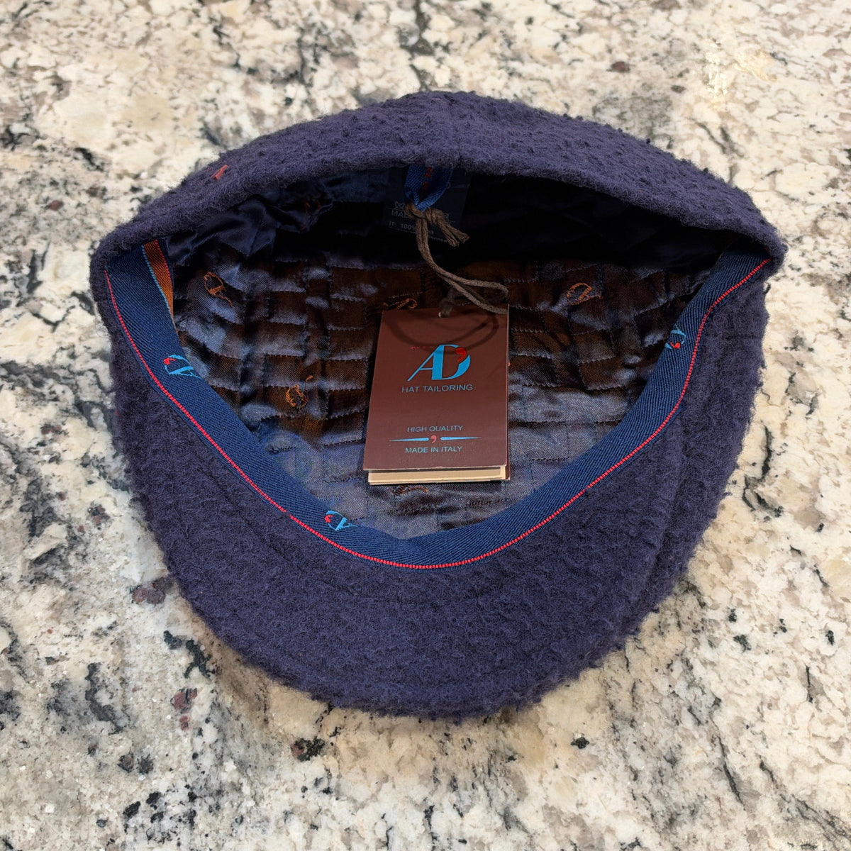 Alfonso D'Este Indigo Purple Wool Torreno Flat Cap 44776