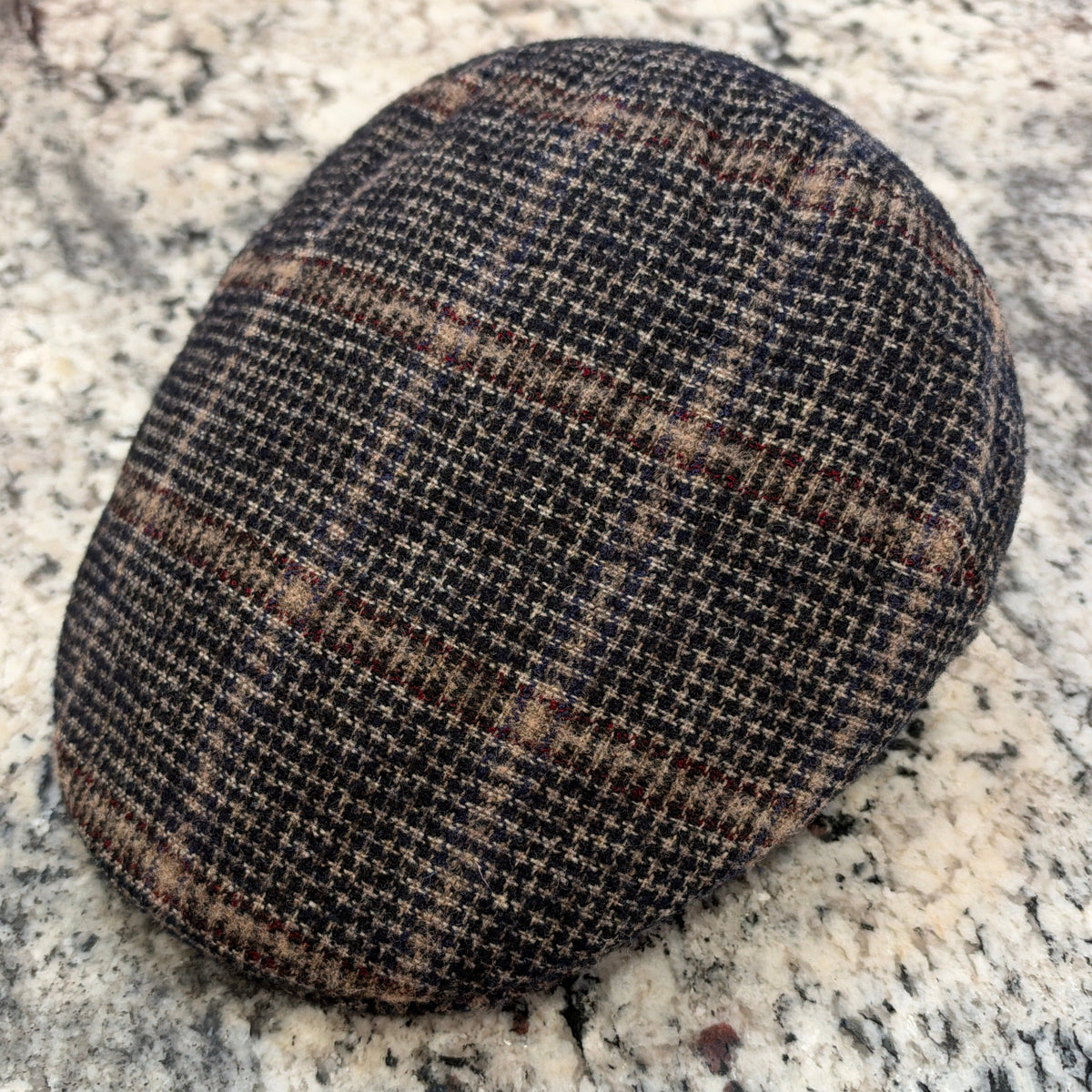 Alfonso D'Este Gray Plaid Tirreno Flat Cap 44780