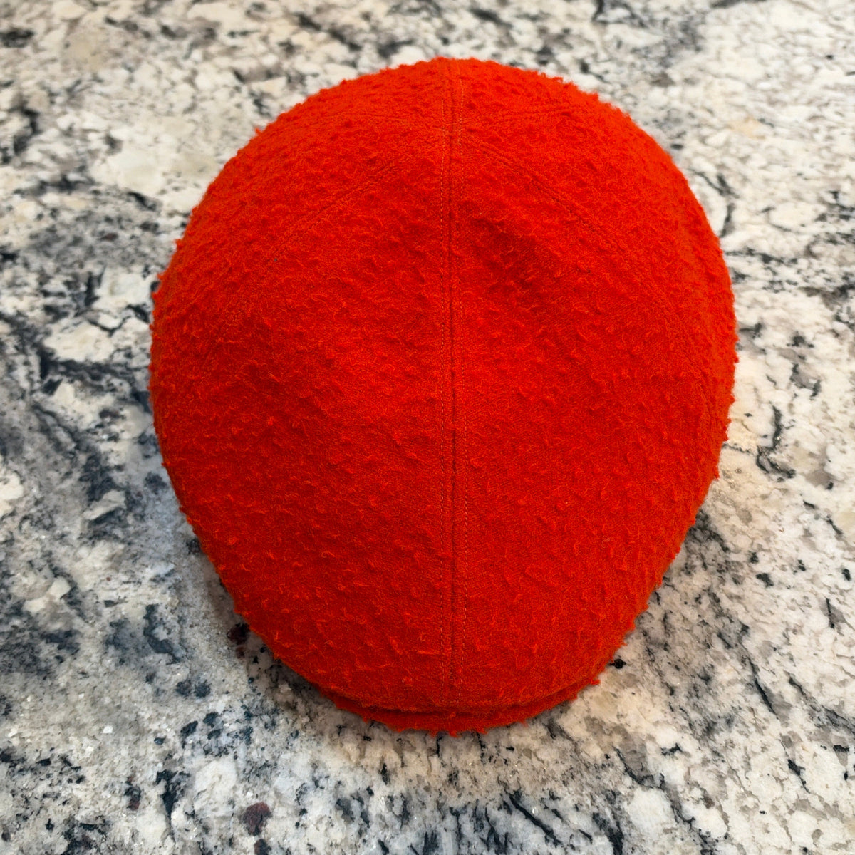 Alfonso D'Este Orange Wool Torreno Flat Cap 46046