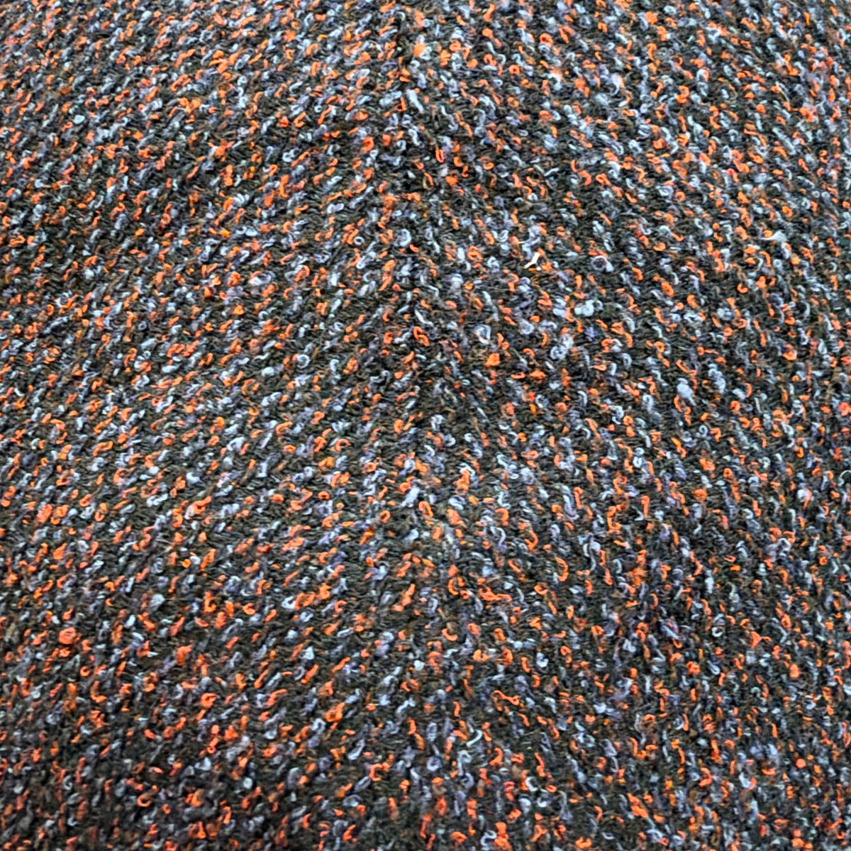 Alfonso D'est Black with Orange and Blue Flecks Split Flat Cap 46058