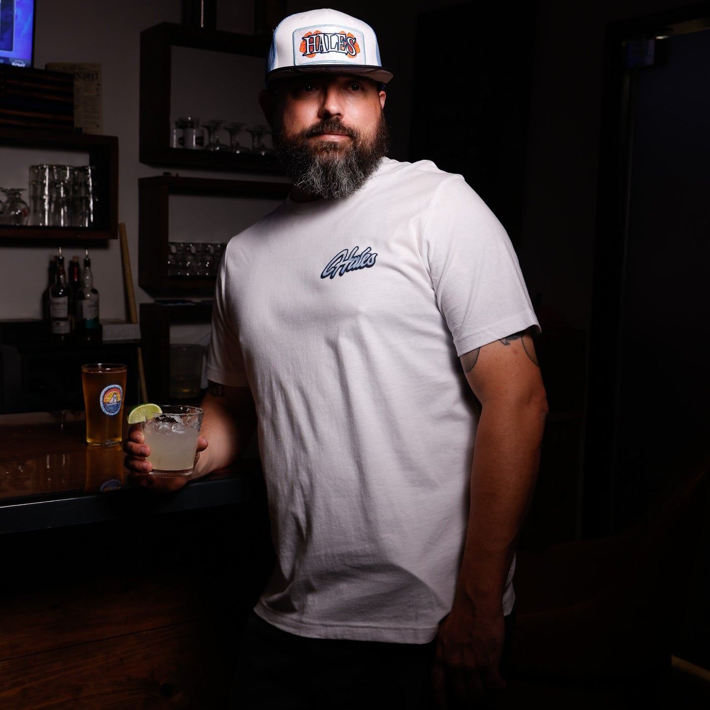 Villa Margarita Unisex Tee Shirt by Hales Speed Shop - White