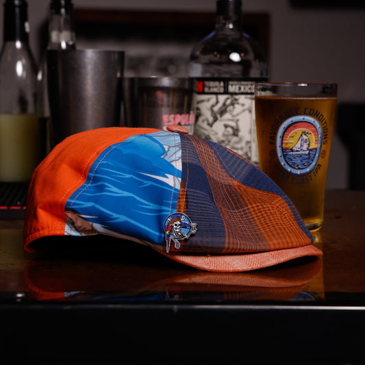 Villa Margarita Patchwork Newsboy Hales Speed Shop X FunkyBrims Collab (with Pin)