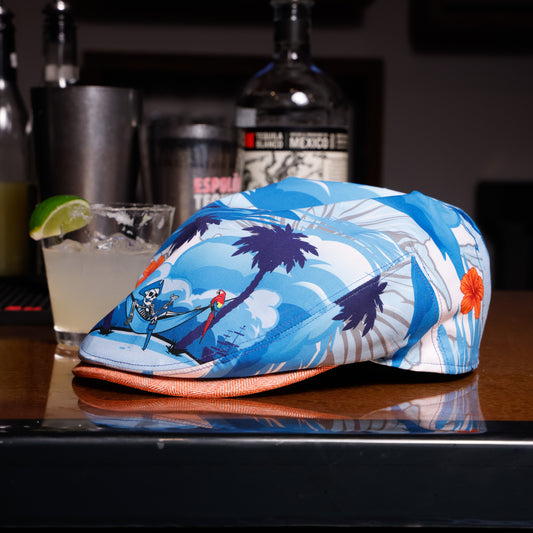 Villa Margarita Shaka Flat Cap -  Hales Speed Shop X FunkyBrims Collab (with Pin)