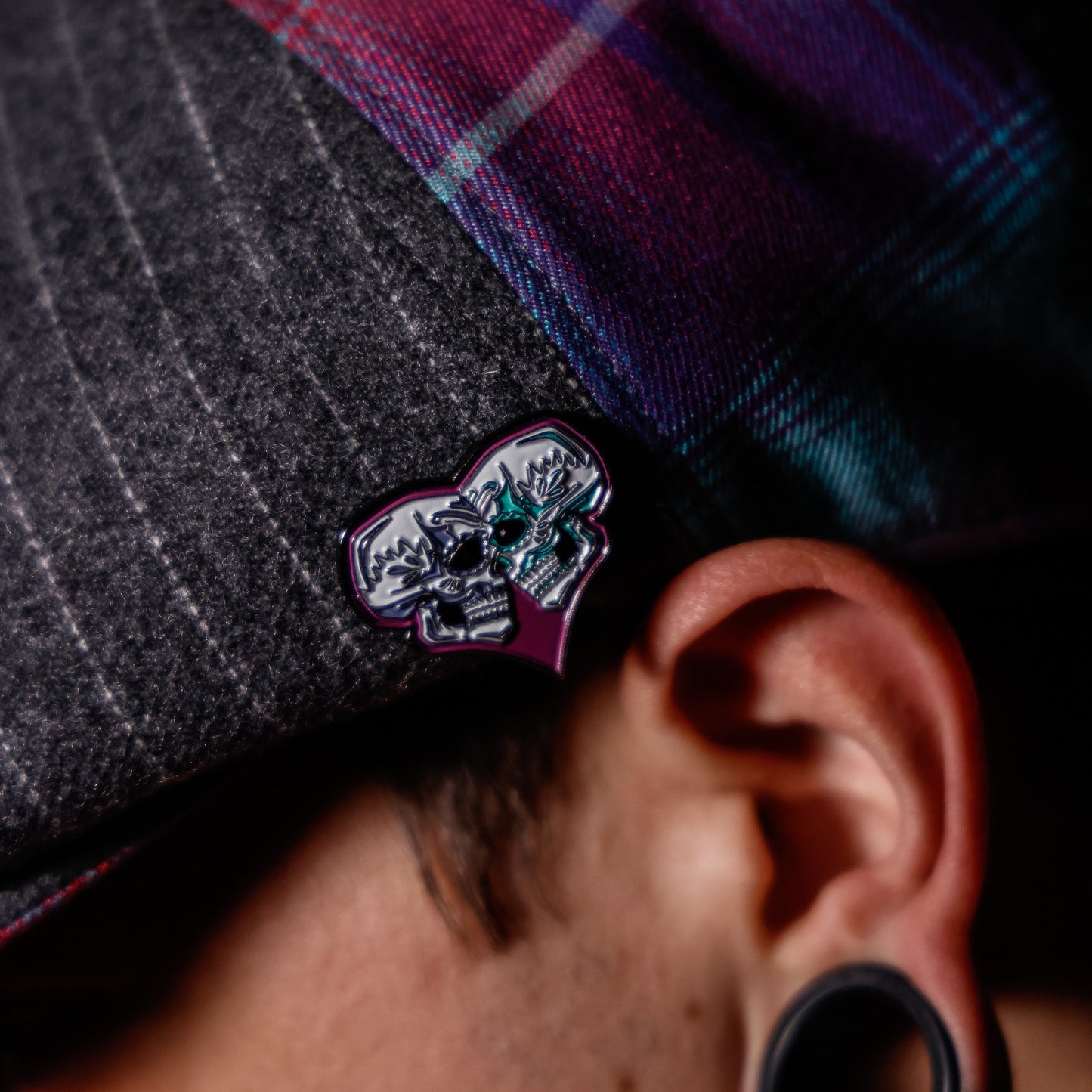 The Mi Amor Enamel Limited Edition Cap Pin by Hales Speed Shop x FunkyBrims