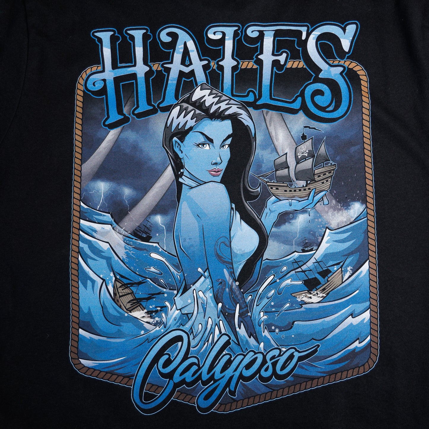 Calypso Unisex Tee Shirt by Hales Speed Shop - Black