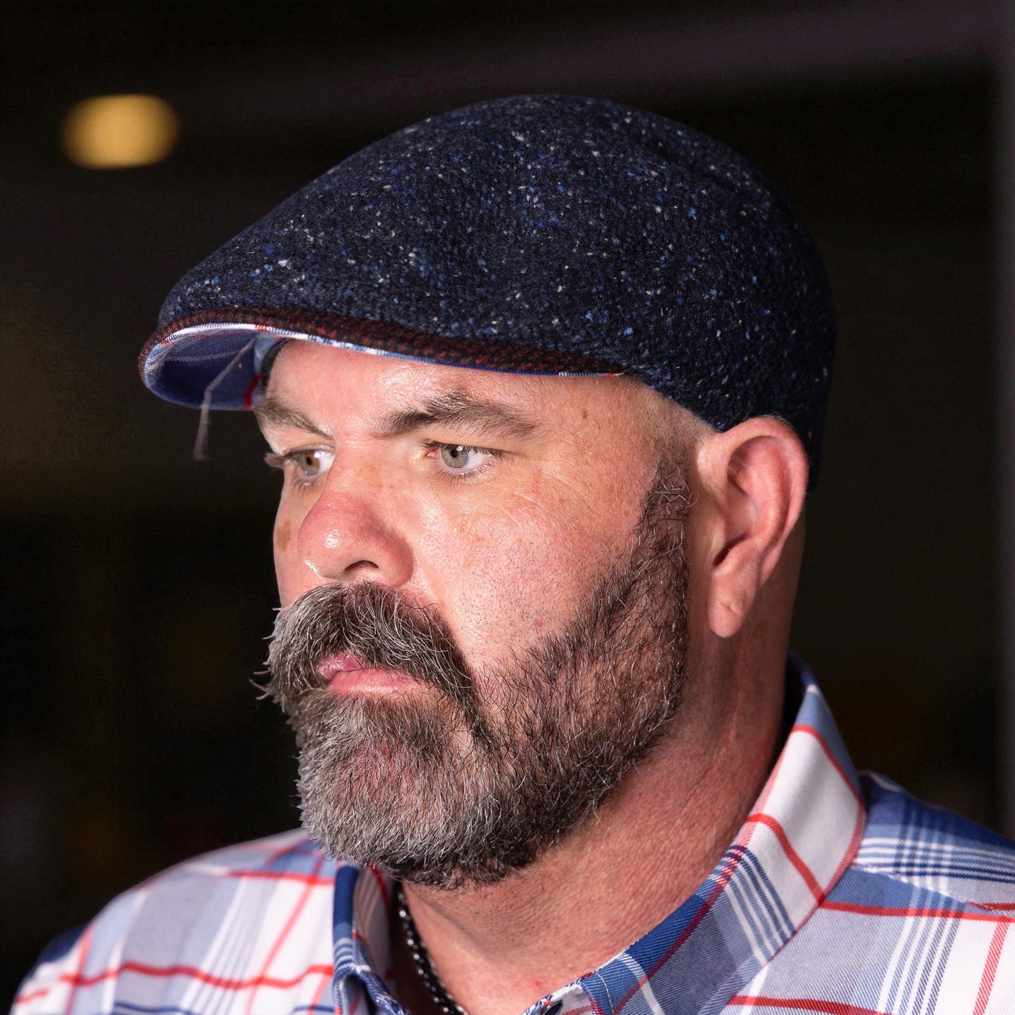 The Rosie the Riveter Blue Tweed Flat Cap Hales Speed Shop X FunkyBrims Collab (with Pin)