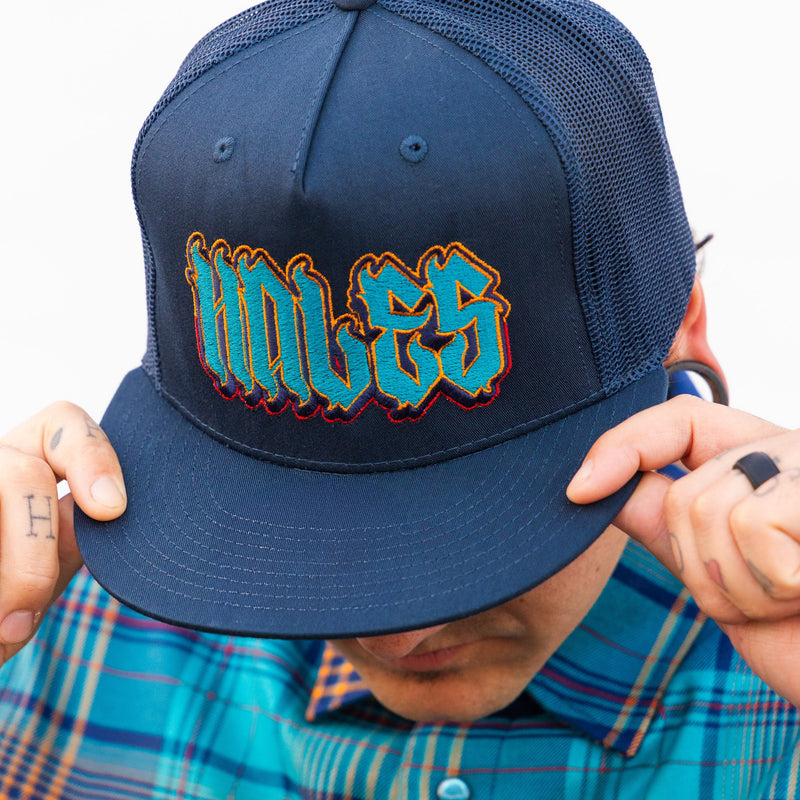 Oasis 6-Panel Flat Bill Trucker by Hales Speed Shop x FunkyBrims