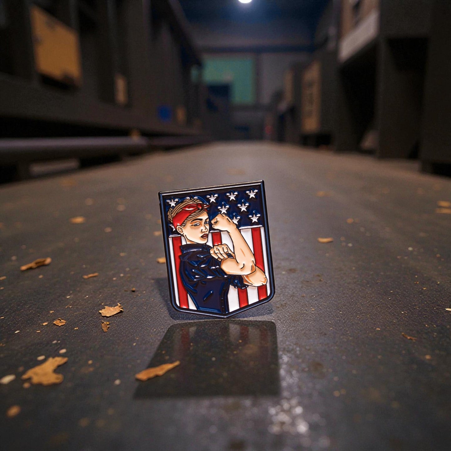 The Rosie the Riveter Enamel Cap Pin by Hales Speed Shop x FunkyBrims