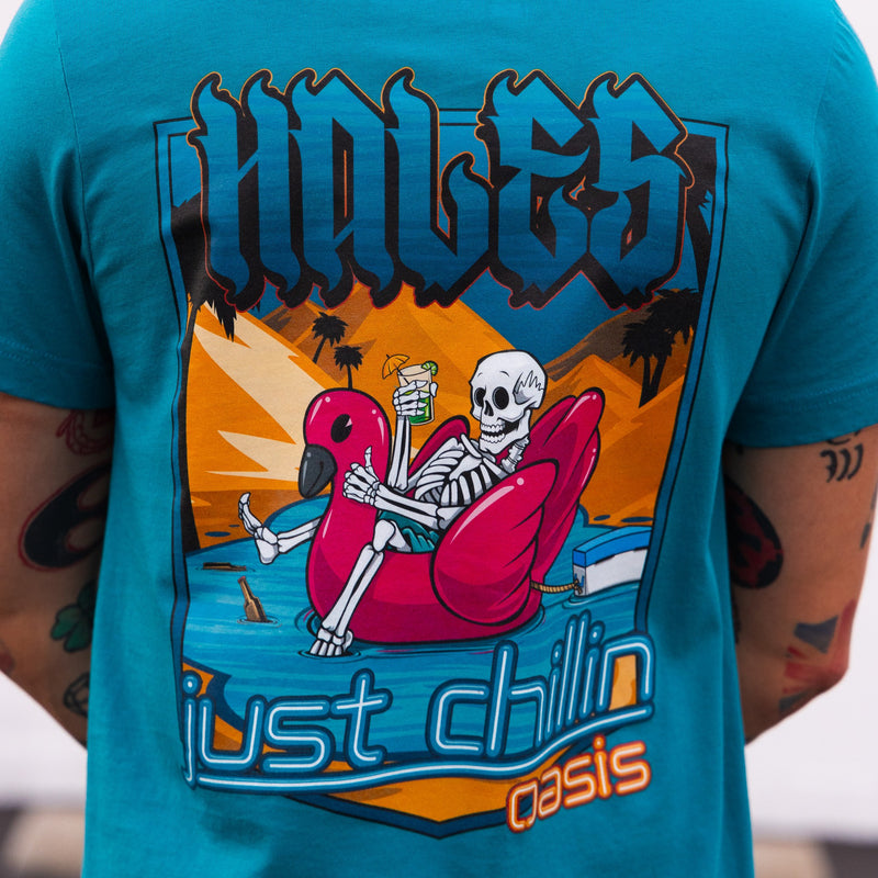 Oasis Unisex Tee Shirt by Hales Speed Shop - Teal