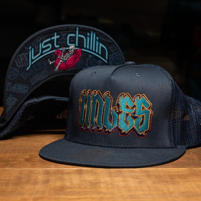 Oasis 6-Panel Flat Bill Trucker by Hales Speed Shop x FunkyBrims