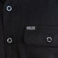 Hales Blue Collar Short Sleeve Shirt in Black