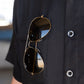 Hales Blue Collar Short Sleeve Shirt in Black