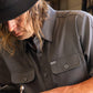 Hales Blue Collar Short Sleeve Shirt in Charcoal