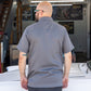 Hales Blue Collar Short Sleeve Shirt in Charcoal