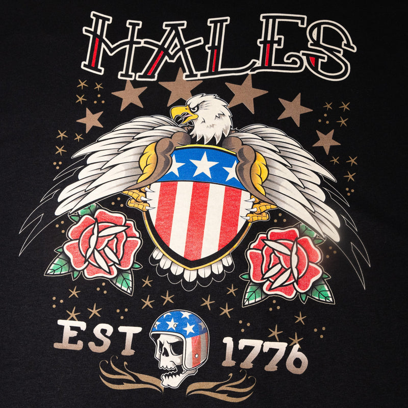 EST 1776 Shaka Tee Shirt by Hales Speed Shop - Black