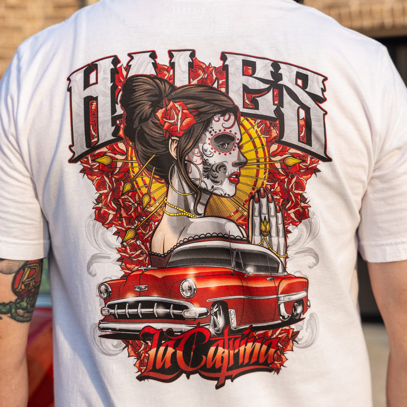 La Catrina Unisex Tee Shirt by Hales Speed Shop - White