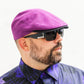 The "Purple Luau" Purple Cotton Flat Cap Hales Speed Shop X FunkyBrims Collab with Cap Pin