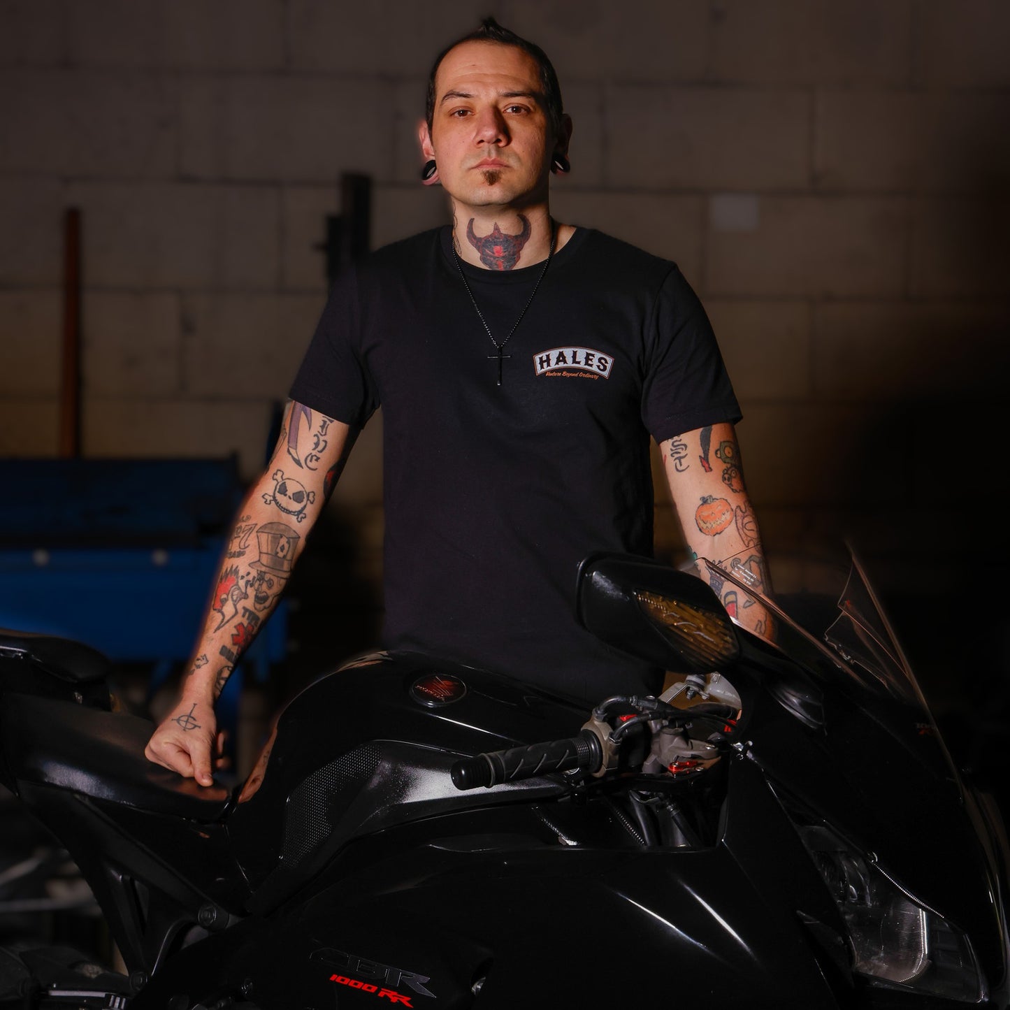 Bike Night Unisex Tee Shirt by Hales Speed Shop - Black