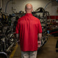 Hales Blue Collar Short Sleeve Shirt in Cardinal Red