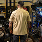 Hales Blue Collar Short Sleeve Shirt in Beige