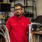 Hales Blue Collar Short Sleeve Shirt in Cardinal Red