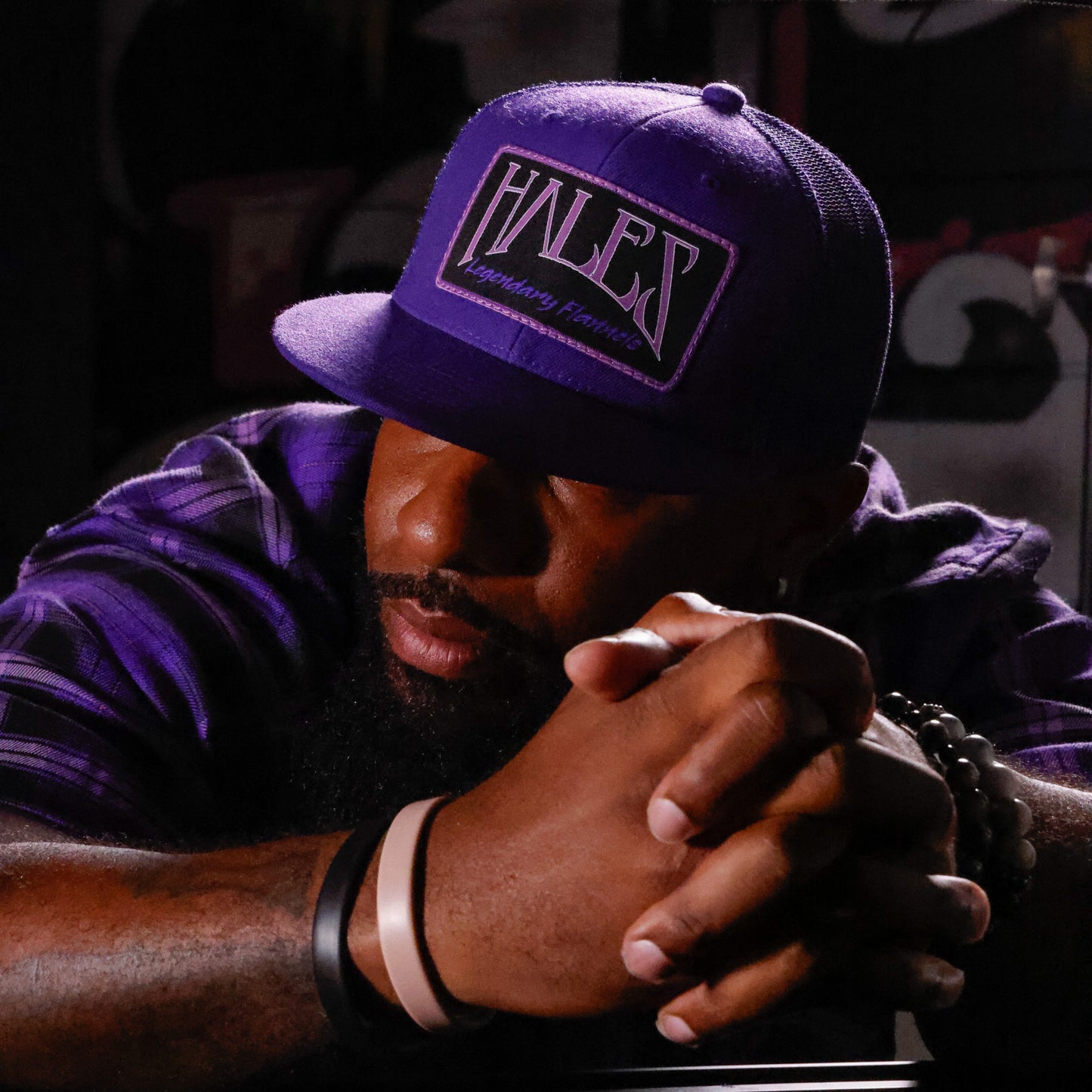Enigma 6-Panel Flat Bill Trucker by Hales Speed Shop x FunkyBrims