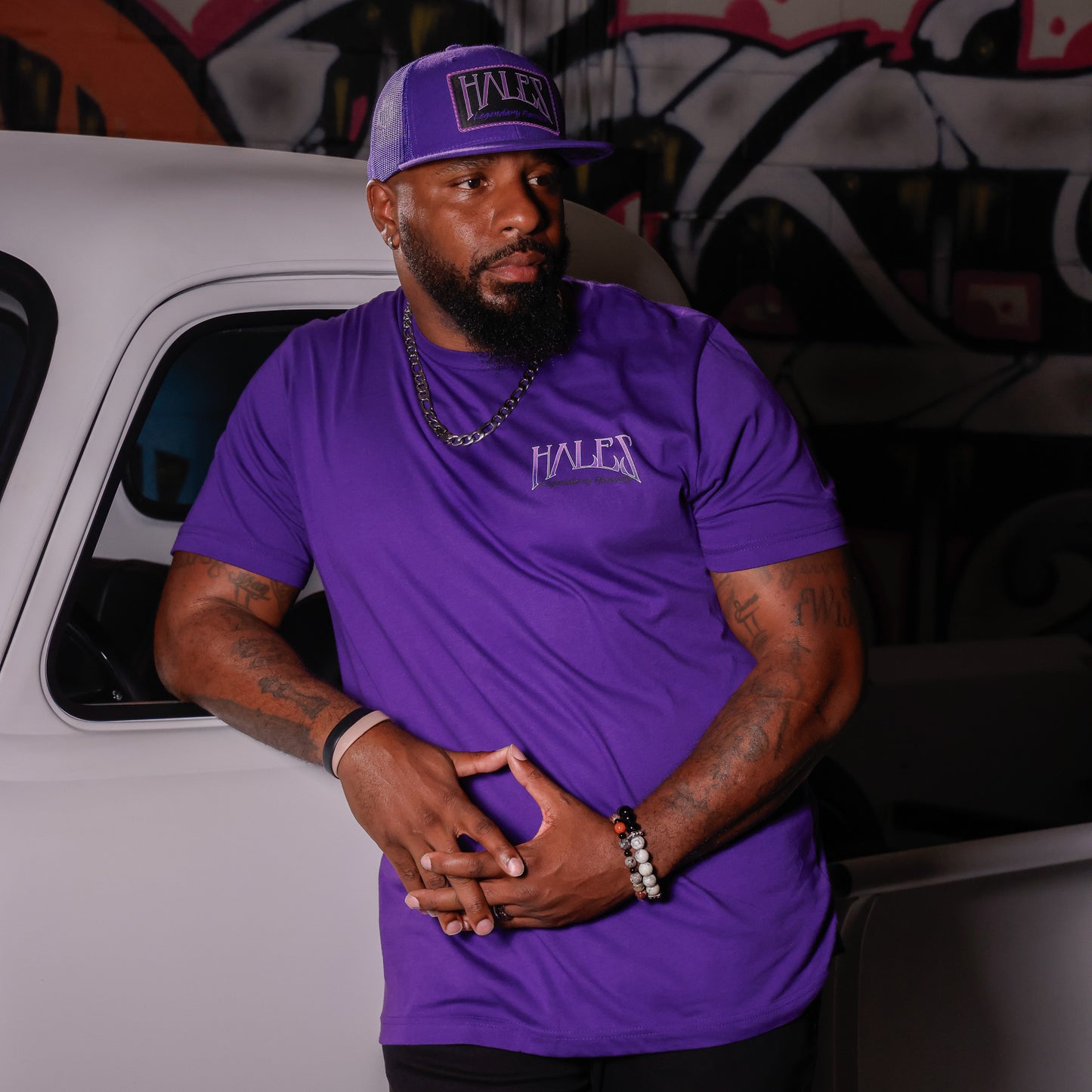 Enigma Unisex Tee Shirt by Hales Speed Shop - Purple