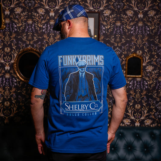 Shelby Co Unisex Tee Shirt by Hales Speed Shop x FunkyBrims - Blue
