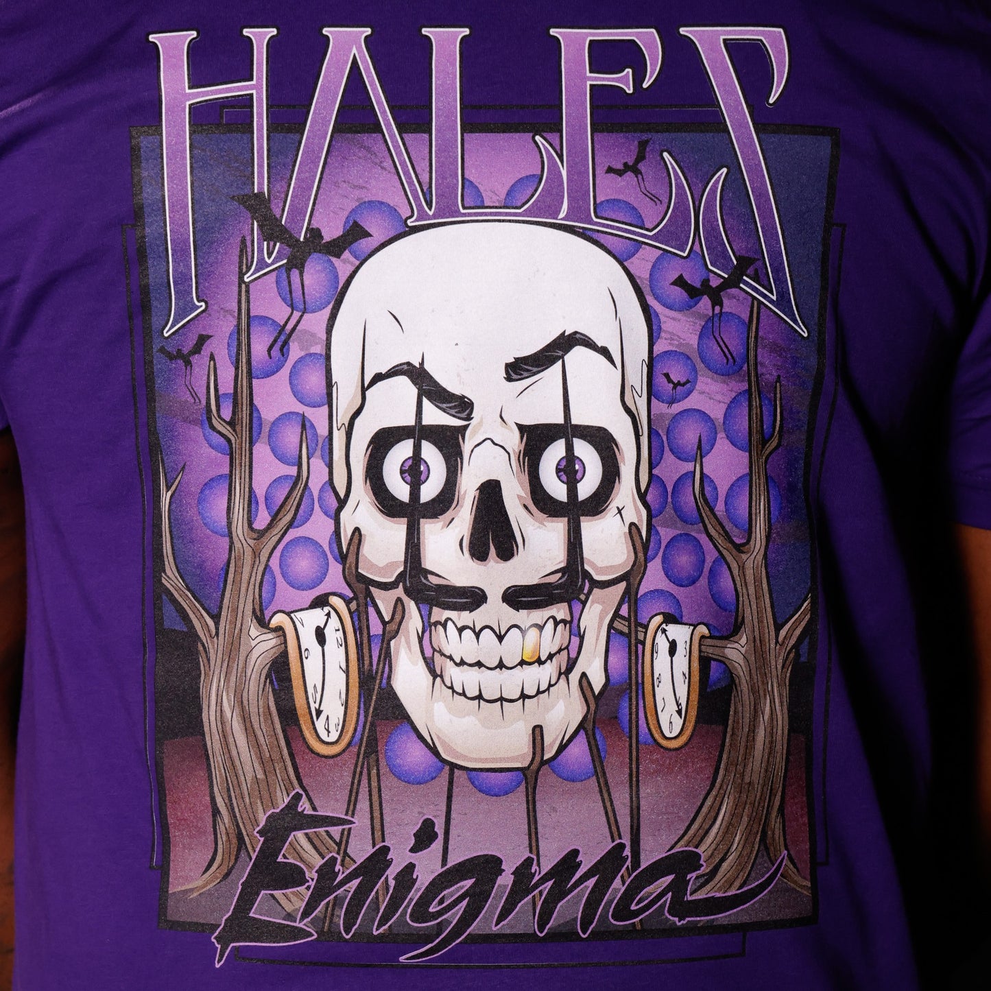 Enigma Unisex Tee Shirt by Hales Speed Shop - Purple