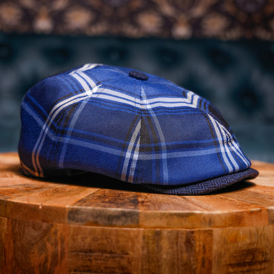 The Shelby Co Flannel Newsboy Hales Speed Shop X FunkyBrims Collab (with Pin)