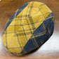 Alfonso D'Este Blue and Tan Plaids Split Flat Cap 47547