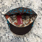 Alfonso D'Este "Lightning" Flat Cap Brown with Teal accents 47639