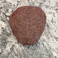 Top view of the Kent check cap with paneled crown and covered button