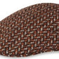 Alfonso D'est Orange and Brown Tweed Flat Cap 47778 - Ferla Baby Alpaca Wool